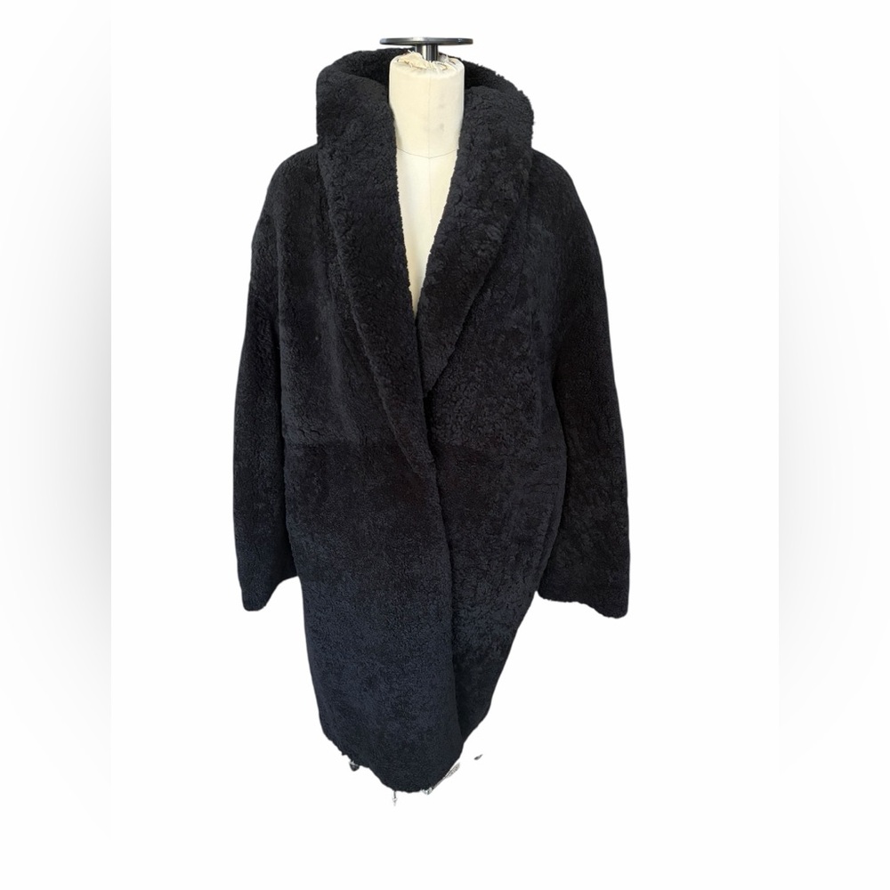 Jenni Kayne Long Shearling Yves Shawl Coat‎ size large, new - Picture 3 of 12